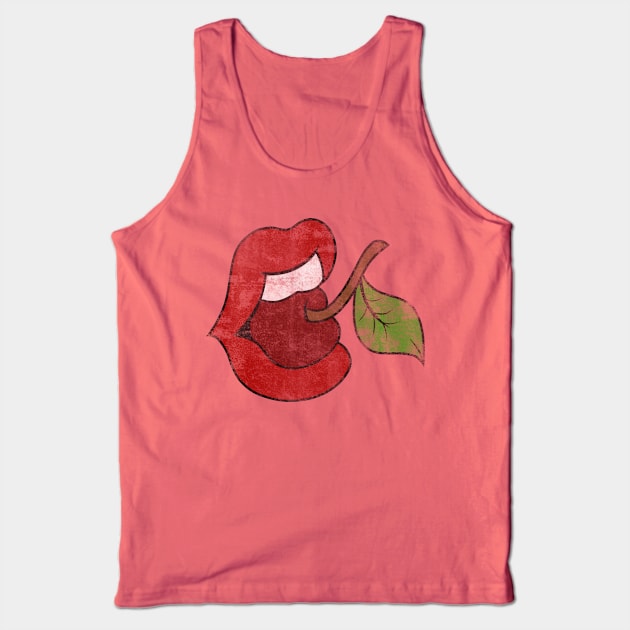 Distressed Cherries Tank Top by UberGhibli